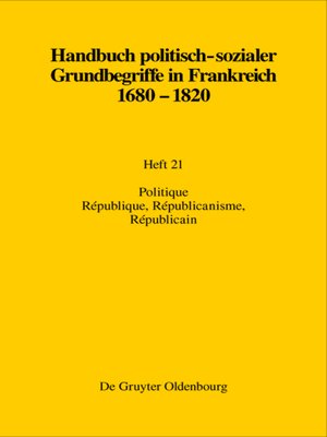 cover image of Politique. République, Républicanisme, Républicain